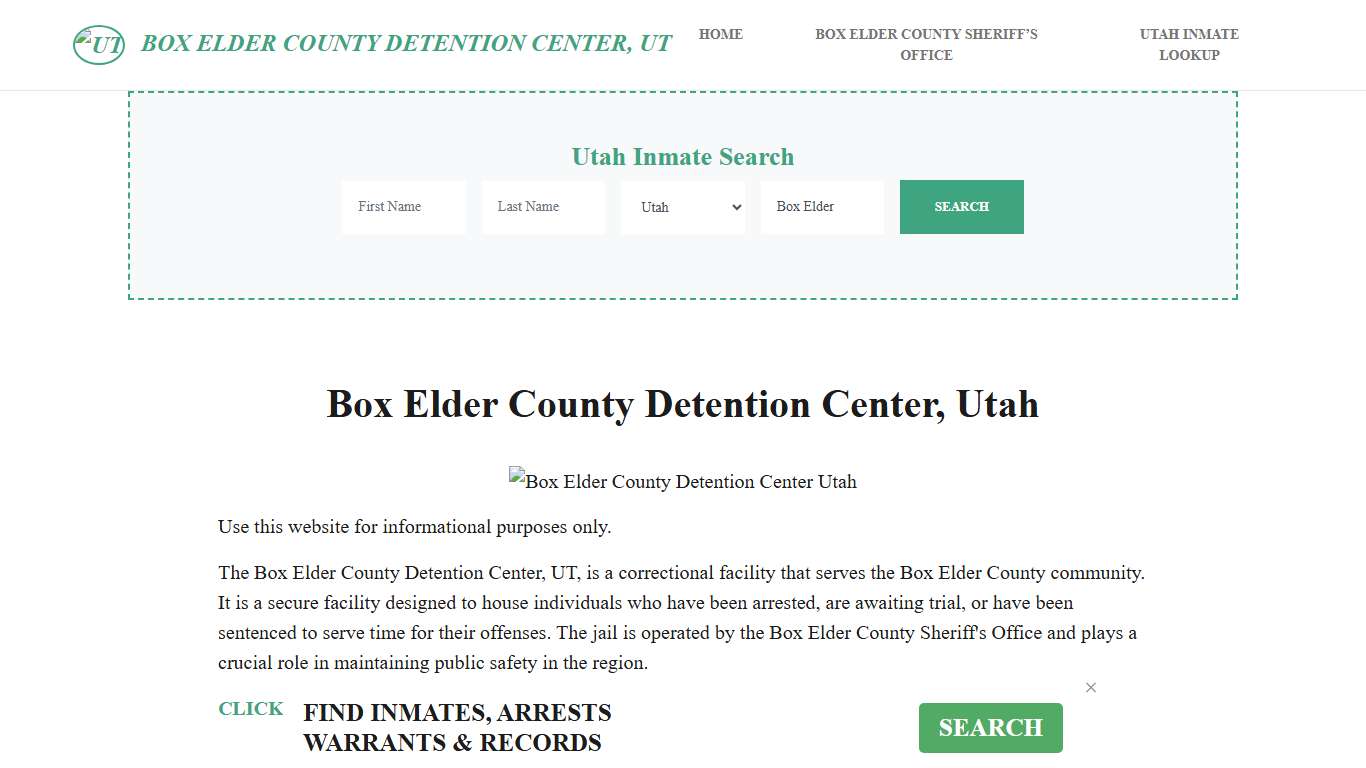 Box Elder County Detention Center, UT Inmate Roster, Offender Search